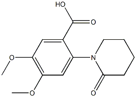 4,5-dimethoxy-2-(2-oxopiperidin-1-yl)benzoic acid Struktur