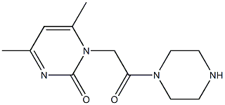 4,6-dimethyl-1-(2-oxo-2-piperazin-1-ylethyl)pyrimidin-2(1H)-one Struktur