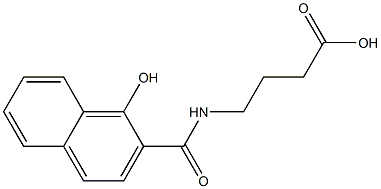 4-[(1-hydroxy-2-naphthoyl)amino]butanoic acid Struktur