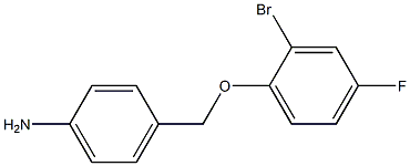 4-[(2-bromo-4-fluorophenoxy)methyl]aniline Struktur