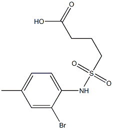 4-[(2-bromo-4-methylphenyl)sulfamoyl]butanoic acid Struktur