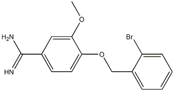 4-[(2-bromobenzyl)oxy]-3-methoxybenzenecarboximidamide Struktur