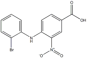 4-[(2-bromophenyl)amino]-3-nitrobenzoic acid Struktur