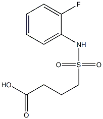 4-[(2-fluorophenyl)sulfamoyl]butanoic acid Struktur