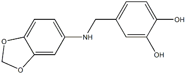 4-[(2H-1,3-benzodioxol-5-ylamino)methyl]benzene-1,2-diol Struktur