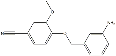 4-[(3-aminophenyl)methoxy]-3-methoxybenzonitrile Struktur