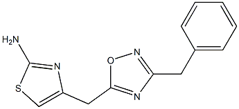 4-[(3-benzyl-1,2,4-oxadiazol-5-yl)methyl]-1,3-thiazol-2-amine Struktur