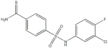 4-[(3-chloro-4-fluorophenyl)sulfamoyl]benzene-1-carbothioamide Struktur