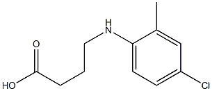 4-[(4-chloro-2-methylphenyl)amino]butanoic acid Struktur