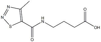 4-[(4-methyl-1,2,3-thiadiazol-5-yl)formamido]butanoic acid Struktur