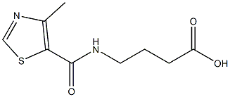 4-[(4-methyl-1,3-thiazol-5-yl)formamido]butanoic acid Struktur