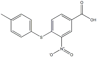 4-[(4-methylphenyl)sulfanyl]-3-nitrobenzoic acid Struktur