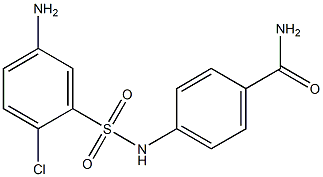 4-[(5-amino-2-chlorobenzene)sulfonamido]benzamide Struktur