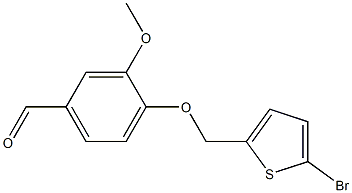 4-[(5-bromothien-2-yl)methoxy]-3-methoxybenzaldehyde Struktur