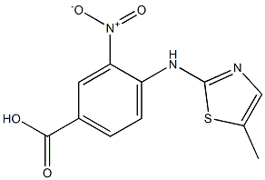 4-[(5-methyl-1,3-thiazol-2-yl)amino]-3-nitrobenzoic acid Struktur