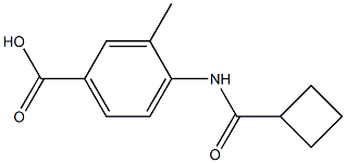 4-[(cyclobutylcarbonyl)amino]-3-methylbenzoic acid Struktur