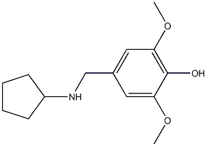 4-[(cyclopentylamino)methyl]-2,6-dimethoxyphenol Struktur