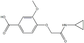 4-[(cyclopropylcarbamoyl)methoxy]-3-methoxybenzoic acid Struktur