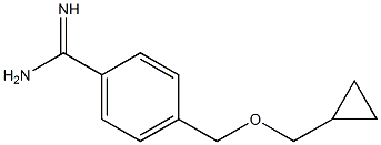 4-[(cyclopropylmethoxy)methyl]benzene-1-carboximidamide Struktur