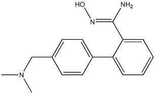 4'-[(dimethylamino)methyl]-N'-hydroxy-1,1'-biphenyl-2-carboximidamide Struktur