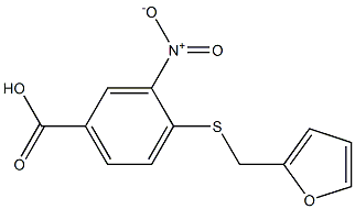 4-[(furan-2-ylmethyl)sulfanyl]-3-nitrobenzoic acid Struktur