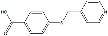 4-[(pyridin-4-ylmethyl)thio]benzoic acid Struktur