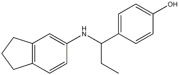 4-[1-(2,3-dihydro-1H-inden-5-ylamino)propyl]phenol Struktur