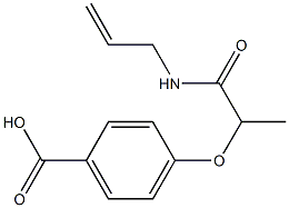 4-[1-(prop-2-en-1-ylcarbamoyl)ethoxy]benzoic acid Struktur