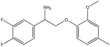 4-[1-amino-2-(2-methoxy-4-methylphenoxy)ethyl]-1,2-difluorobenzene Struktur