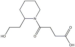 4-[2-(2-hydroxyethyl)piperidin-1-yl]-4-oxobutanoic acid Struktur