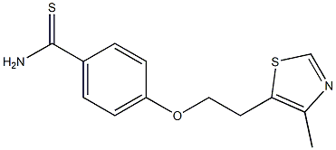 4-[2-(4-methyl-1,3-thiazol-5-yl)ethoxy]benzene-1-carbothioamide Struktur