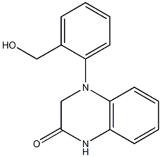 4-[2-(hydroxymethyl)phenyl]-1,2,3,4-tetrahydroquinoxalin-2-one Struktur