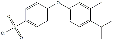 4-[3-methyl-4-(propan-2-yl)phenoxy]benzene-1-sulfonyl chloride Struktur