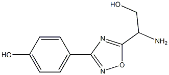 4-[5-(1-amino-2-hydroxyethyl)-1,2,4-oxadiazol-3-yl]phenol Struktur