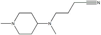 4-[methyl(1-methylpiperidin-4-yl)amino]butanenitrile Struktur