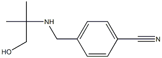 4-{[(1-hydroxy-2-methylpropan-2-yl)amino]methyl}benzonitrile Struktur