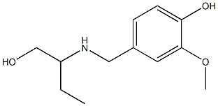 4-{[(1-hydroxybutan-2-yl)amino]methyl}-2-methoxyphenol Struktur