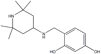 4-{[(2,2,6,6-tetramethylpiperidin-4-yl)amino]methyl}benzene-1,3-diol Struktur