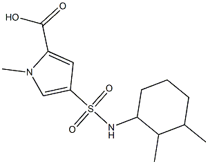 4-{[(2,3-dimethylcyclohexyl)amino]sulfonyl}-1-methyl-1H-pyrrole-2-carboxylic acid Struktur