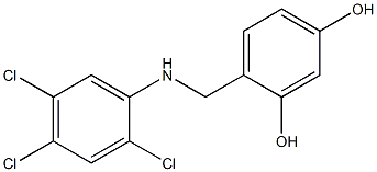 4-{[(2,4,5-trichlorophenyl)amino]methyl}benzene-1,3-diol Struktur