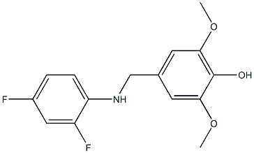 4-{[(2,4-difluorophenyl)amino]methyl}-2,6-dimethoxyphenol Struktur