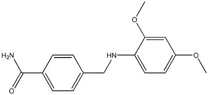 4-{[(2,4-dimethoxyphenyl)amino]methyl}benzamide Struktur