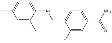 4-{[(2,4-dimethylphenyl)amino]methyl}-3-fluorobenzamide Struktur