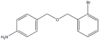 4-{[(2-bromophenyl)methoxy]methyl}aniline Struktur