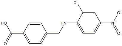 4-{[(2-chloro-4-nitrophenyl)amino]methyl}benzoic acid Struktur