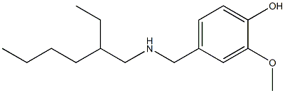 4-{[(2-ethylhexyl)amino]methyl}-2-methoxyphenol Struktur