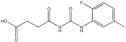 4-{[(2-fluoro-5-methylphenyl)carbamoyl]amino}-4-oxobutanoic acid Struktur