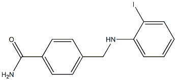 4-{[(2-iodophenyl)amino]methyl}benzamide Struktur