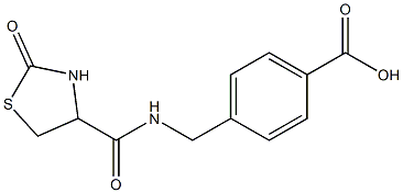 4-{[(2-oxo-1,3-thiazolidin-4-yl)formamido]methyl}benzoic acid Struktur