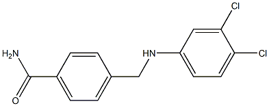 4-{[(3,4-dichlorophenyl)amino]methyl}benzamide Struktur